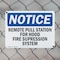 Signmission Remote Pull Station For Hood Fire Suppression OSHA Notice Sign, Plastic, 10in W x 7in L, 2PK OS-2PACK-NS-P-710-L-18032 - alternate 4